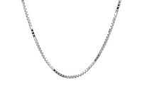 14k White Gold Classic Box Chain (1.4 mm) 17