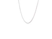 14k White Gold Round Cable Link Chain (1.10 mm) 9