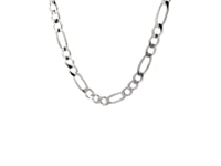 14k White Gold Solid Figaro Chain (4.50 mm) 13