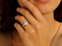 1 Carat Round Lab Grown IGI G/VS1 Diamond Solitaire Ring in Sterling Silver 9