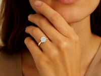 1 1/2 Carat Round Lab Grown IGI G/VS1 Diamond Solitaire Ring in 14K Yellow Gold 9