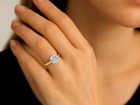 2 Carat Round Lab Grown IGI G/VS1 Diamond Solitaire Ring in 14K Yellow Gold 9