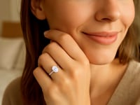 1 Carat Oval Lab Grown IGI G/VS1 Diamond Solitaire Ring in 10K White Gold 8