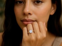 1.50Ct Cushion Lab Grown IGI G/VS1 Diamond Ring in 10K Yellow Gold 9