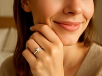 1 Carat Princess Lab Grown IGI G/VS1 Diamond Solitaire Ring in 10K Yellow Gold 9