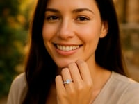 1 Carat Radiant Lab Grown IGI G/VS1 Diamond Solitaire Ring in 10K White Gold 9