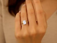 2 Carat Radiant Lab Grown IGI G/VS1 Diamond Solitaire Ring in 10K Yellow Gold 9