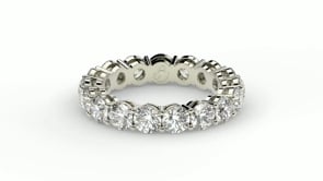 Round Cut Lab Grown Diamond Eternity Ring in 14k White Gold (3 cttw FG/VS2) 8
