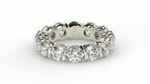 Round Cut Lab Grown Diamond Eternity Ring in 14k White Gold (6 cttw FG/VS2) 8