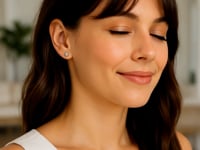 14k White Gold Round Stud Earrings (4mm) 8