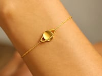 14K Yellow Gold Saturn Bracelet 4