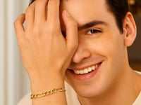 10k Yellow Gold Lite Figaro Bracelet (6.60 mm) 2