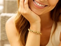 14k Yellow Gold Polished Oval Link Bracelet (6.20 mm) 13