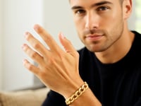 14k Yellow Gold Solid Curb Bracelet (12.18 mm) 8