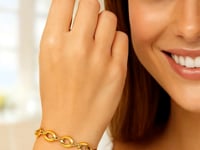 14k Yellow Gold Infinity Link Bracelet (8.00 mm) 10