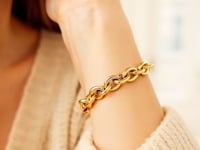 14k Yellow Gold Polished Cable Motif Bracelet (9.65 mm) 5