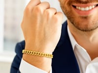 14k Yellow Gold Classic Miami Cuban Solid Bracelet (6.10 mm) 10