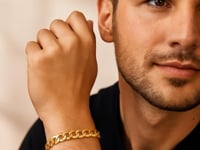14k Yellow Gold Solid Curb Bracelet (10.00 mm) 1