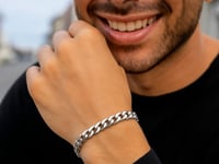 14k White Gold Miami Cuban Semi Solid Bracelet (5.50 mm) 10