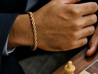 10k Yellow Gold Solid Diamond Cut Rope Bracelet (4.00 mm) 13