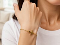 14K Yellow Gold Airplane Bracelet (1.00 mm) 3