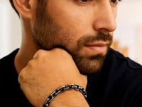 Sterling Silver Gunmetal Finish Oval Link Bracelet (7.70 mm) 1