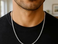 14k White Gold Solid Round Box Chain (2.5 mm) 18