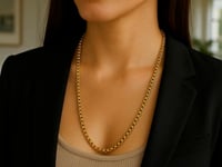 14k Yellow Gold Round Box Chain (3.4 mm) 9