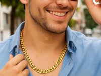 14k Yellow Gold 22 inch Polished Curb Chain Necklace 2