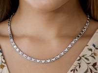 14k White Gold Heart Chain (3.00 mm) 56