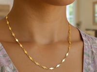 14K Yellow Gold Polished Diamond Motif Chain (3.00 mm) 3