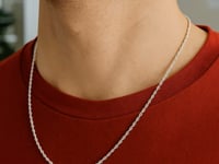 10k White Gold Solid Diamond Cut Rope Chain (1.40 mm) 15