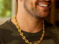 14k Yellow Gold Puffed Mariner Link Chain (11.00 mm) 3