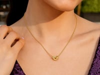 14k Yellow Gold Chain Necklace with Polished Knot 1