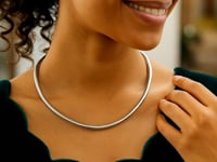 Sterling Silver Classic Omega Chain Necklace (4.0mm) 1