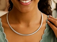 Sterling Silver Classic Omega Chain Necklace (6.0mm) 1