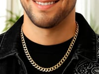 14k Yellow Gold Solid Curb Chain (7.00 mm) 14