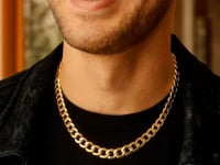 14k Yellow Gold Solid Curb Chain (8.20 mm) 13