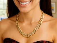 14k Two Tone Gold Pave Curb Chain (11.23 mm) 1