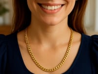 14k Yellow Gold Classic Miami Cuban Solid Chain (7.10 mm) 1