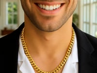 14k Yellow Gold Classic Miami Cuban Solid Chain (8.20 mm) 1