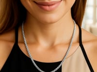 Sterling Silver Rhodium Plated Round Box Chain (4.40 mm) 4