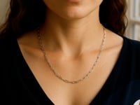 Sterling Silver Rhodium Plated Paperclip Chain (1.80 mm) 4