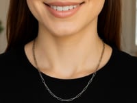 Sterling Silver Rhodium Plated Paperclip Chain (3.00 mm) 4