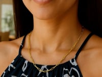 Sterling Silver Gold Plated Paperclip Chain (2.95 mm) 3