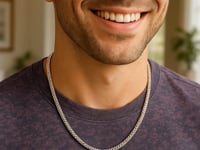 Sterling Silver Rhodium Plated Round Franco Chain 4.6mm 2