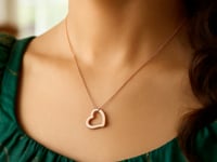 14k Rose Gold Heart Pendant 2