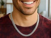 Sterling Silver Rhodium Plated Miami Cuban Chain (6.30 mm) 2