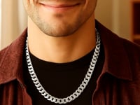 Rhodium Plated Sterling Silver Curb Style Chain (8.40 mm) 4