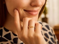 14k Yellow Gold Infinity Ring in High Polish 2